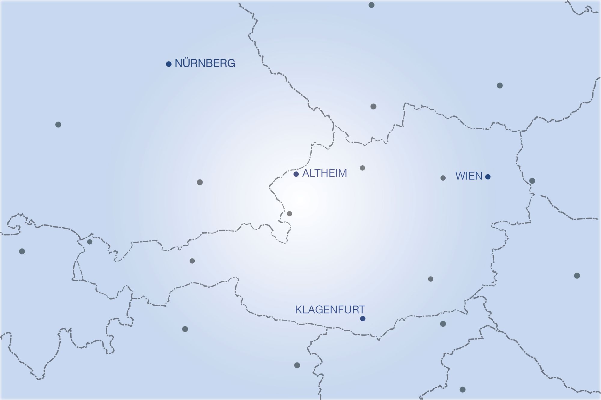 Landkarte mit den Niederlassungen der EFTECH GmbH